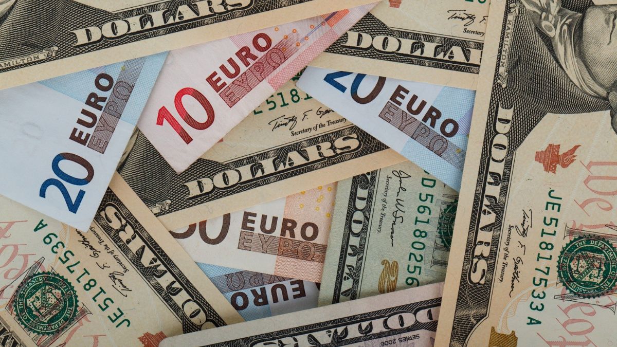 US dollars and euros representing cross-border investing